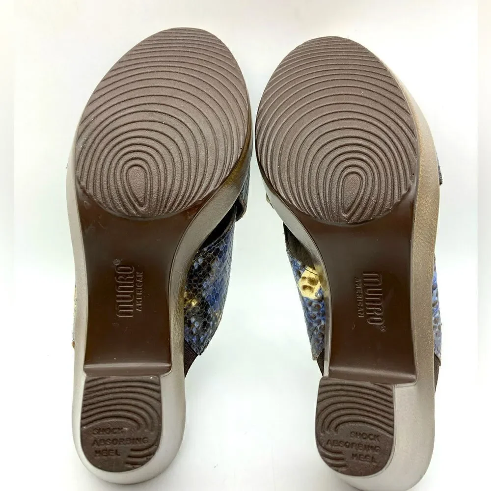Munro Animal Print Platform Sandals Size 8,5M